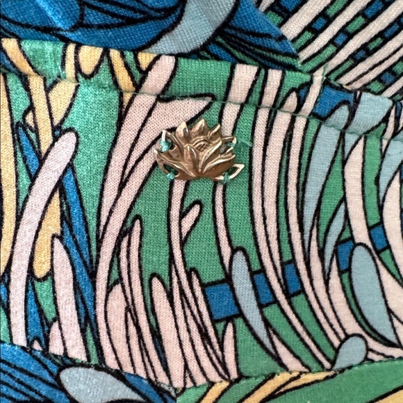 Zen Knits Floral Chrysanthemum Faux Wrap Maxi Dress Small - Picture 4 of 6